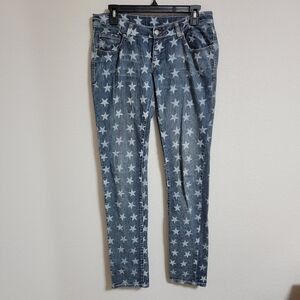 Decoded Star Patterned Blue Jeans